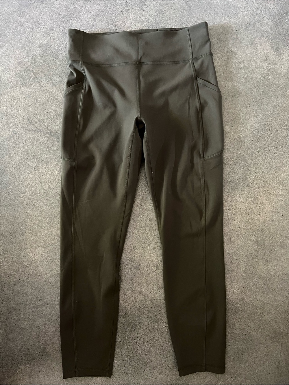 lululemon Olive Green High-Rise Pocket Leggings